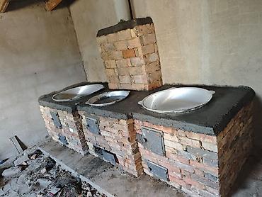 Дровяные печи: Уличная/домашняя дровяная очаговая печь под казаны (стационарный — 15