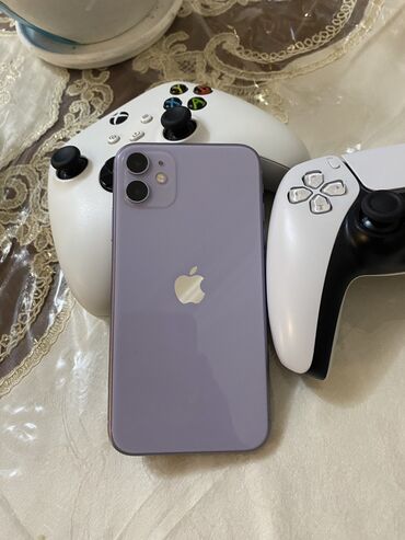 Apple iPhone: IPhone 11, 128 GB, Deep Purple, Simsiz şarj, Face ID
