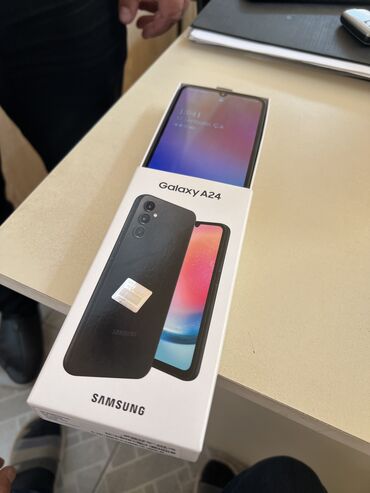 telefonlar lalafo: Samsung Galaxy A24 4G, 128 GB, rəng - Qara, Barmaq izi, Face ID, Simsiz şarj