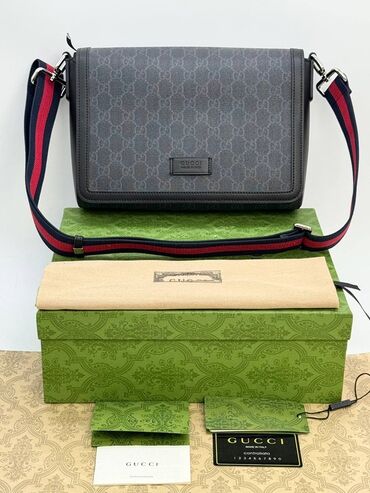 косметичка сумка: Классическая сумка, Gucci, Италия, Материал: Комбинированный материал, Регулируемый ремень, Мужские, Новый