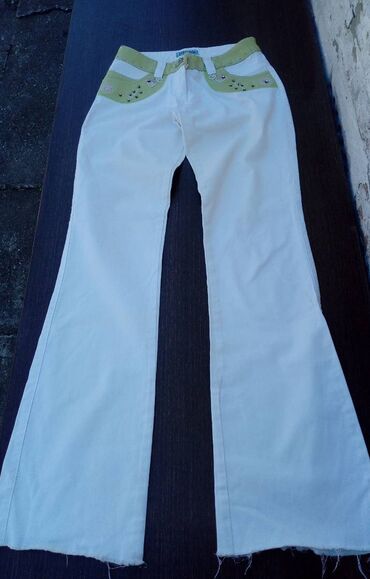 uske pantalone sa visokim strukom: S (EU 36), Normalan struk, Zvoncare