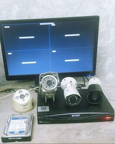 monitor kamera: Monitor DVR 4 çıxışlıdir 3 ədəd çöl kamera 1 ədəd iç kamera Gündüz