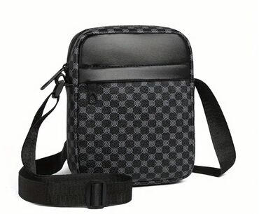 сепочка кумуш: Компактная мужская/унисекс сумка через плечо - Формат: вертикальная