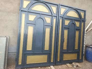 Həyət darvazaları: Metall darvaza dəsti - Material: qalın metaldan hazırlanmış ikiqat — 2