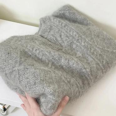 Кофты, свитеры: Стильная женская осенне-зимняя кофточка в сером на 48 разм. 800с — 5