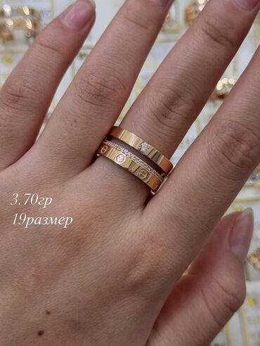 Кольца: Кольцо, Коктейльное, Проба 585, Женские, Без вставки, Новый — 19