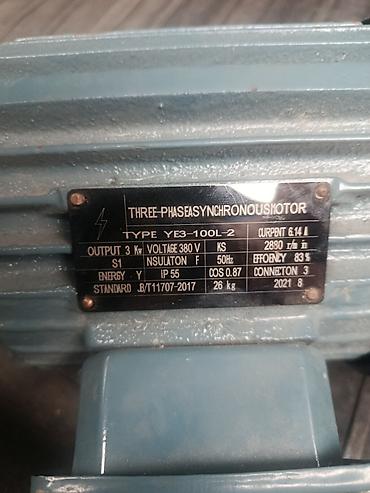 volta vs 1: Üç fazalı asinxron elektrik mühərriki – YE3-100L-2 Texniki — 3