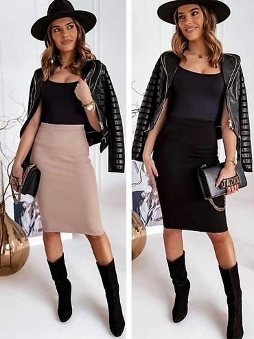massimo dutti baletanke: Suknja do kolena sa elastinom. crna,tamno plava,braon,roza,pink,svetlo — 1