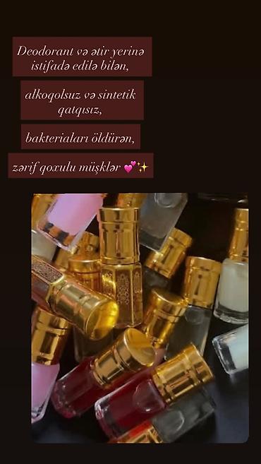 Tam təbii sintetiksiz bitki tərkibli Dubai müşkləri ✨ BƏƏ'dən lalafo.az -da Tam təbii sintetiksiz bitki tərkibli Dubai müşkləri ✨ BƏƏ'dən