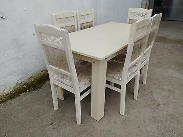 Masa və oturacaq dəstləri: Endirim olunub. Stol 4 stul dest 170 Azn. Stol 6 stul dest -230 Azn — 12