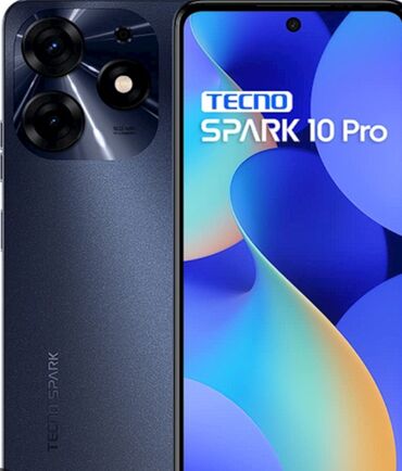 telefon saat: Tecno Camon 17 Pro, 256 GB, rəng - Mavi, Barmaq izi