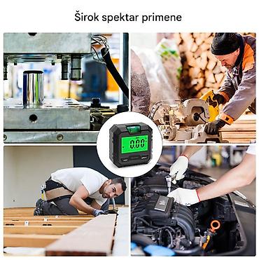 Laserski daljinomeri: Nov digitalni uglomer. Ima sa donje strane magnete, ima dugme da — 3