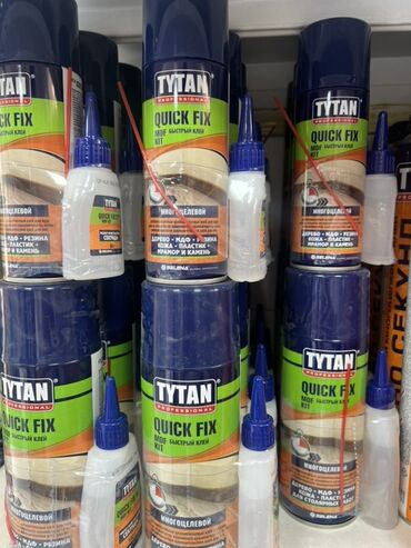 купить самоклеющиеся обои: Универсальный клей Tytan Quick Fix в аэрозольном баллоне и небольшом