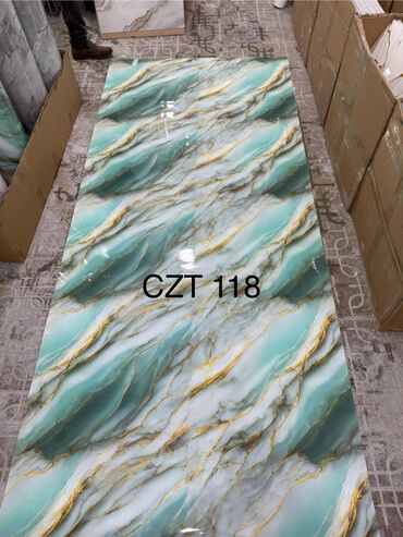 Mərmər effektli PVC panellər: Hamam ucun kafel evezi mermer paneller . Suvaqin ustunden kafelin — 9