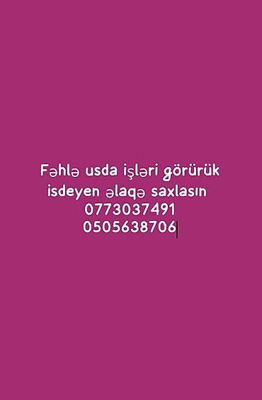 temizlik: Fəhlə-usta xidmətləri - Tikinti və təmir işlərində usta və fəhlə — 1