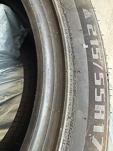Зимние шины без шипов, размер 215/55 R17. Особенности: - Маркировка at lalafo.kg Зимние шины без шипов, размер 215/55 R17. Особенности: - Маркировка