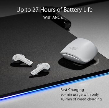 Наушники: Вакуумные, Asus, Новый, Беспроводные (Bluetooth), Геймерские — 8