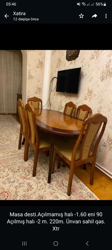 taxta stul stol: Masa desti.Açılmamış halı -1.60 eni 90 Açılmış halı -2 m. 220m. Ünvan