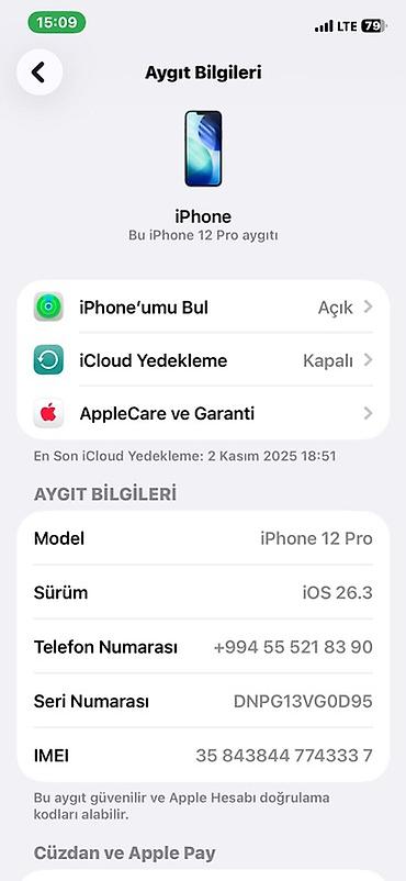 Apple iPhone: IPhone 12 Pro, 256 GB, Mavi, Face ID — 10
