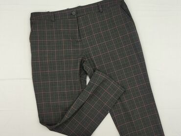 srebrne legginsy: Material trousers for women, size XL (EU 42)