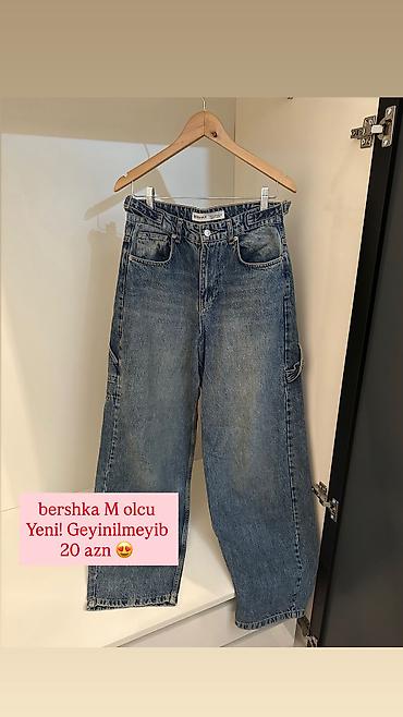 Cinslər, Bershka, M, rəng - Göy lalafo.az -da Cinslər, Bershka, M, rəng - Göy