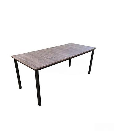 стул металлический: Masanahar masasi 180x80 292113 metal karkaz qehveyi reng, ust hissesi — 1