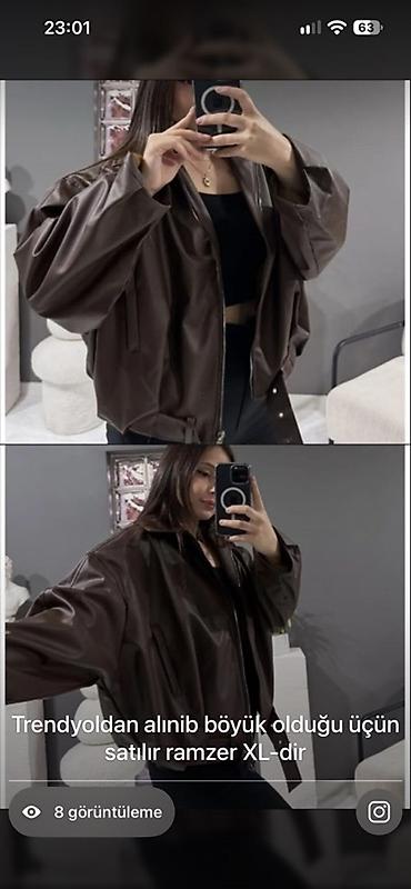 deri gödekce: Dəri kurtka, Trendyolmilla, XL — 1
