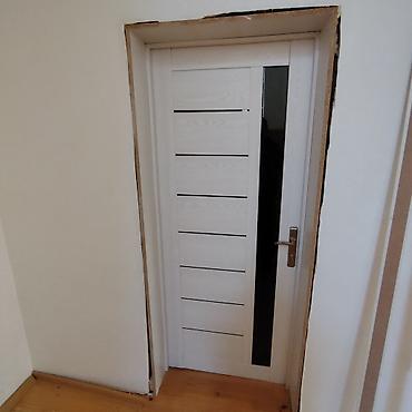 mdf panel: Ağ dəhliz/qapı otaq qapısı - Material: MDF-laminat səth, ağ ağac — 1