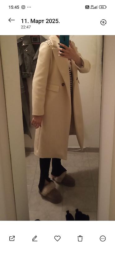 Kaputi: Elegantan ženski kaput u krem/bež boji, klasičnog ravnog kroja do — 2