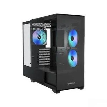 Ostali kompjuterski delovi: PC kućište sa RGB ventilatorima – Midi Tower - Moderno crno kućište — 18