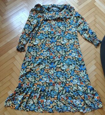 haljine od svile prodaja: Viskoza cvetna haljina L XL