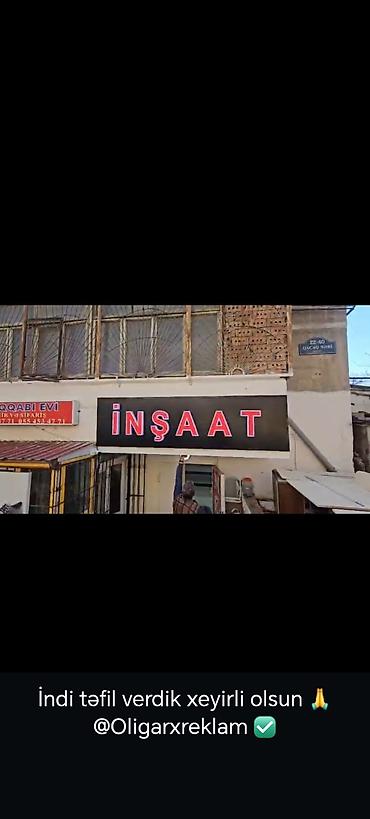 Reklam lövhələri: Usta Xidmeti Və Usta İşi Axtarılır. LED işıqlandırmalı fasad — 1