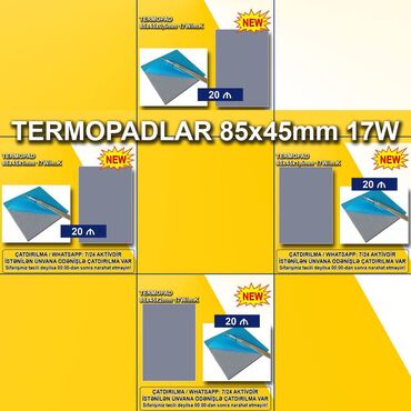 kamputer aliram: Termopadlar 85x45 0,5/1/1,5/2mm 17w 🚚Metrolara və ünvana çatdırılma