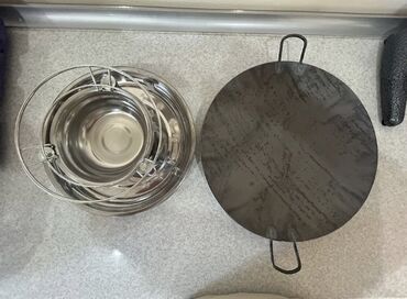 Manqallar, qrillər, barbekyu: Saç ici satılır.Ayaqaltılığı və tavası var. Dəmirdir.Təzədir.Çeşıdlər — 10