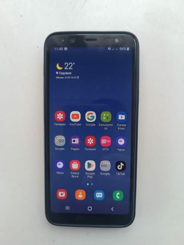 Samsung Galaxy J6 2018, Б/у, 32 GB, цвет - Черный, 2 SIM