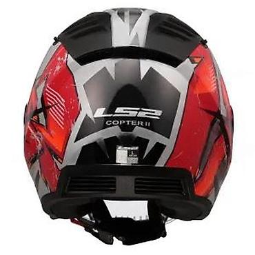 Oprema za bicikliste: LS2 Copter II jet kaciga – grafika crveno/siva/crna - Tip: otvorena — 12