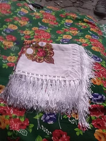 Платок, Полиэстер, С бахромой at lalafo.kg Платок, Полиэстер, С бахромой
