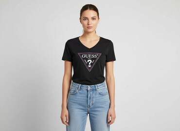 comme des garcon t shirty: Guess, T-shirt damski, rozmiar S