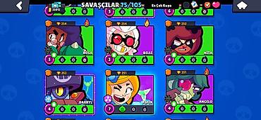 et doyen: Brawl Stars hesabı – 33,012 qəhrəman gücü (üst paneldə görünür) — 9