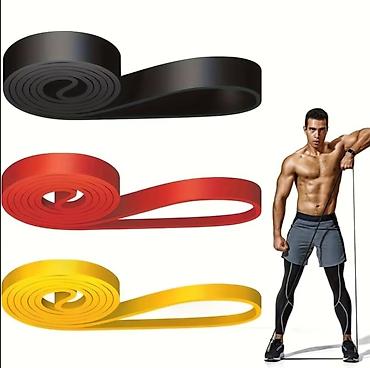 İdman və istirahət: Ağır atletika və fitnes üçün elastik müqavimət lentləri seti - Tip — 1