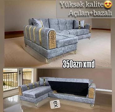 divan iwlenmiw: Açılan, bazalı künc divan. Müasir və zövqlü dizayna malik bu model — 1