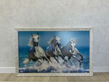 репродукции картин в рамках: Продается картина на рамке. Размер 106/67 см. Адрес: Бишкек, ж/м