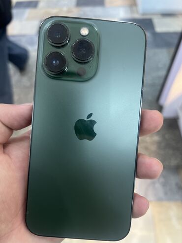 Apple iPhone: IPhone 13 Pro, Б/у, 256 ГБ, Alpine Green, Защитное стекло, Коробка, 80 %