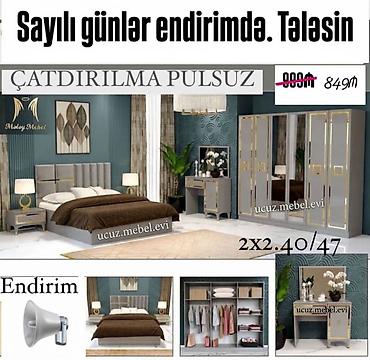 Yataq otağı dəsti – Melody Mebel dizaynı Tərkib: - 2 nəfərlik çarpayı