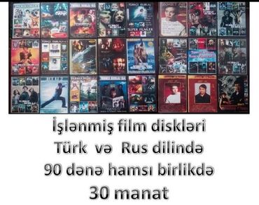 пульт playstation 3: Disk türk və rus dilində film diskləri 90 dənə
Tək 30, 40, 60 qəpik