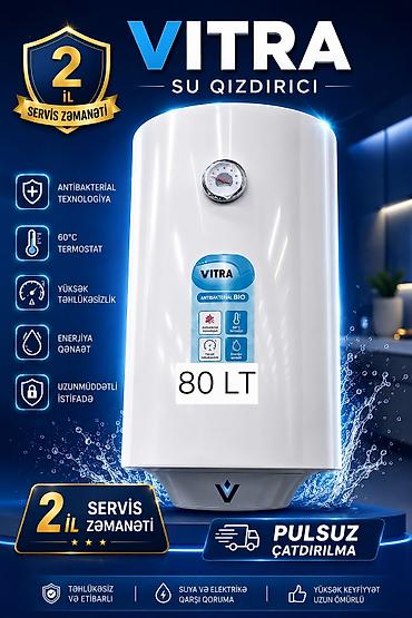 Ariston 80 l, Yeni, Kredit yoxdur, Pulsuz çatdırılma, Rayonlara çatdırılma