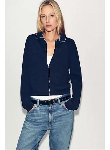 pull and: Темно-синий женский кардиган от Zara. Срочно продается, в идеальном — 2