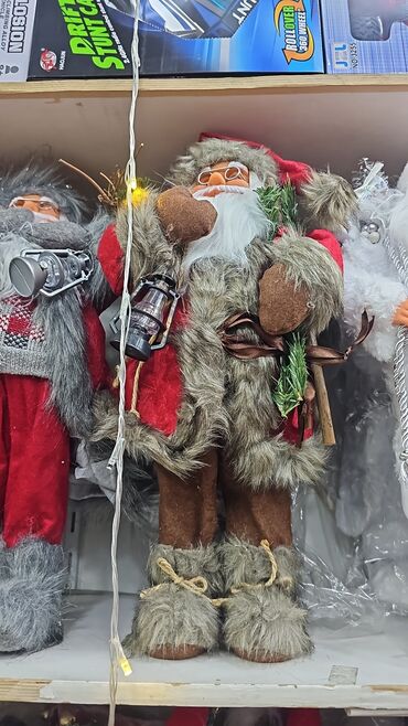 Yeni il oyuncaqları və bəzəkləri: Məhsul kodu sm-510018 Hündürlük 30 cm Şaxta baba kukla mişkası Diqqət — 7