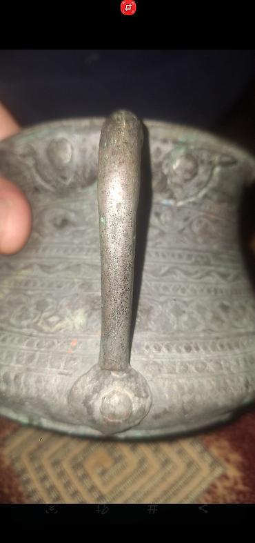 mis şunur: Qədimi Mis qab – oyma naxışlı, qulplu 1900 il - Material: tökmə mis - — 7