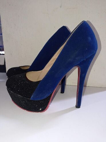 женские вечерние туфли: Туфли 36, цвет - Синий